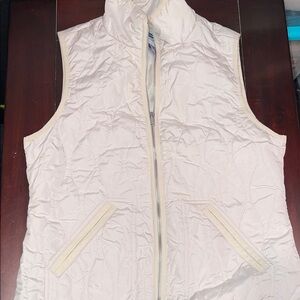 Women's Cream Quilted Vest